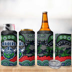 ANZAC Day Canberra Raiders 4 in 1 Can Cooler Tumbler Military Memorial Aboriginal Indigenous Art