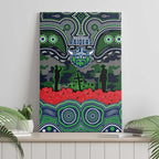 ANZAC Day Canberra Raiders Canvas Wall Art Military Memorial Aboriginal Indigenous Art