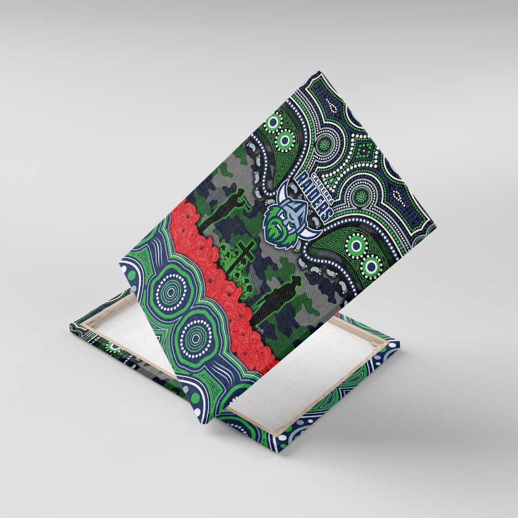 ANZAC Day Canberra Raiders Canvas Wall Art Military Memorial Aboriginal Indigenous Art