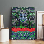 ANZAC Day Canberra Raiders Canvas Wall Art Military Memorial Aboriginal Indigenous Art