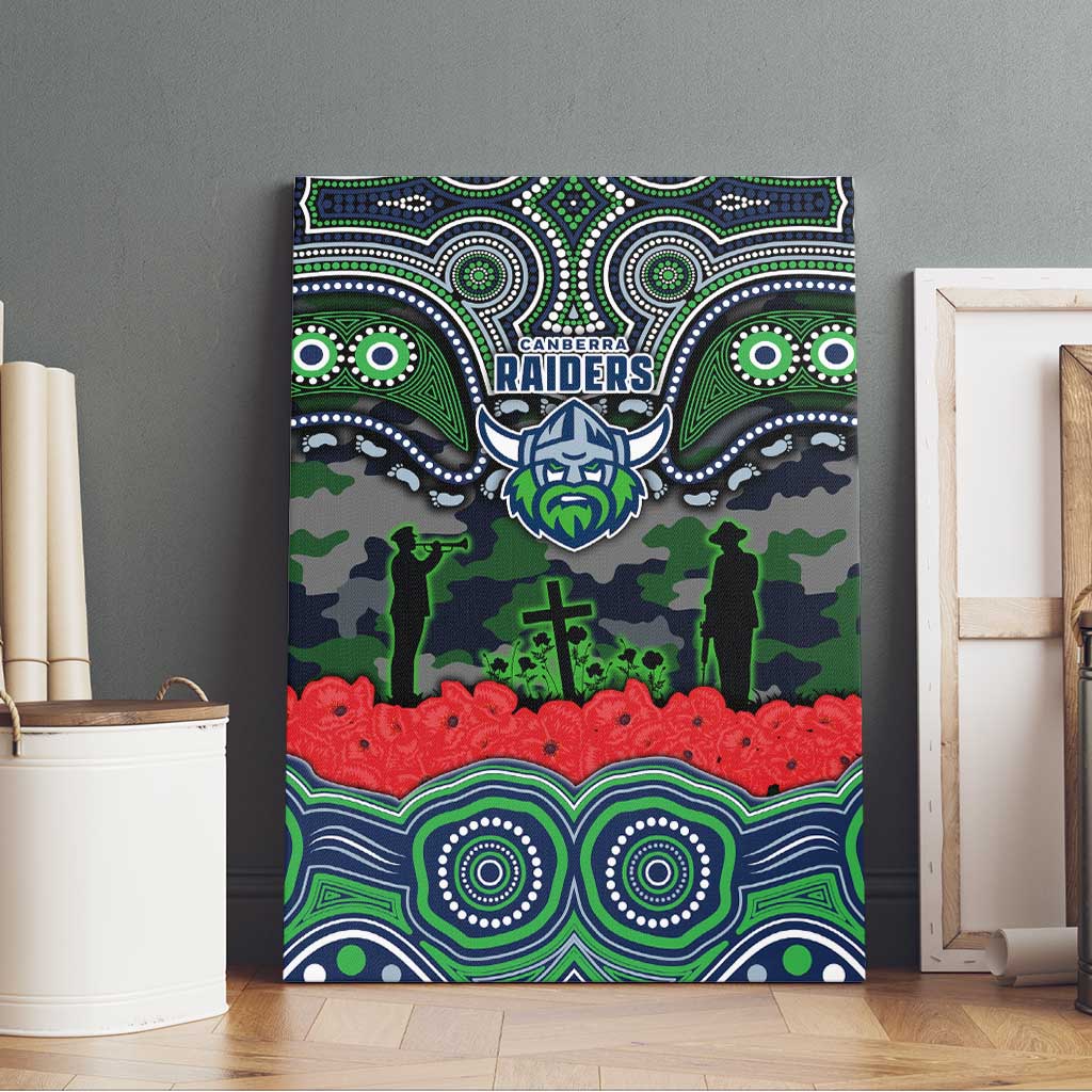 ANZAC Day Canberra Raiders Canvas Wall Art Military Memorial Aboriginal Indigenous Art