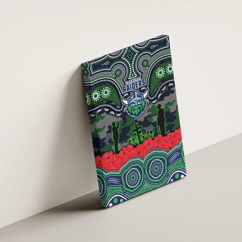 ANZAC Day Canberra Raiders Canvas Wall Art Military Memorial Aboriginal Indigenous Art