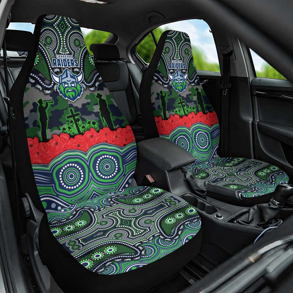 ANZAC Day Canberra Raiders Car Seat Cover Military Memorial Aboriginal Indigenous Art