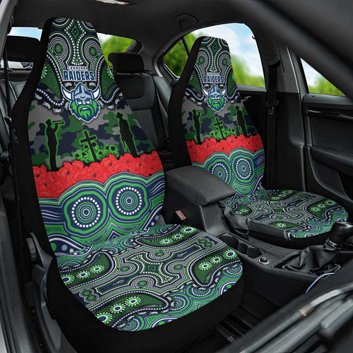 ANZAC Day Canberra Raiders Car Seat Cover Military Memorial Aboriginal Indigenous Art