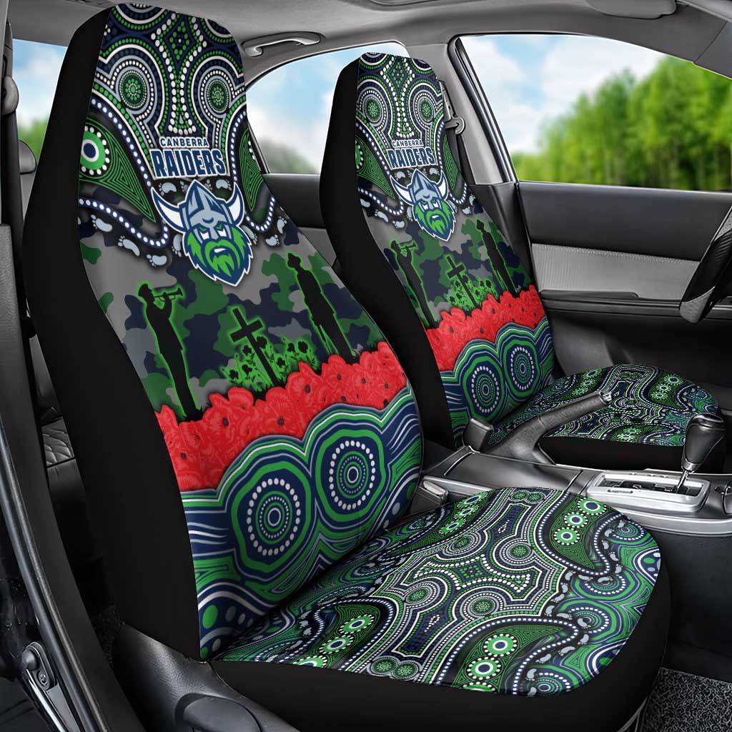 ANZAC Day Canberra Raiders Car Seat Cover Military Memorial Aboriginal Indigenous Art