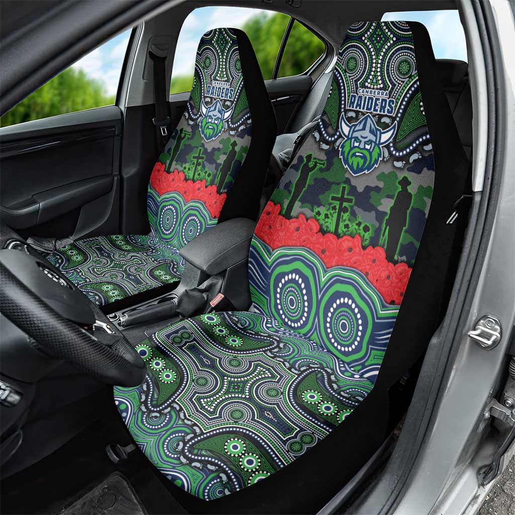 ANZAC Day Canberra Raiders Car Seat Cover Military Memorial Aboriginal Indigenous Art