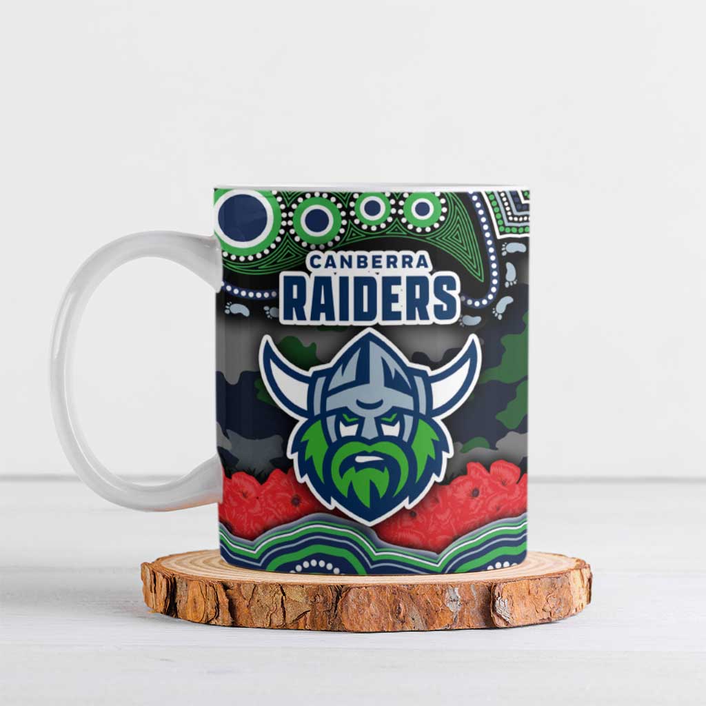 ANZAC Day Canberra Raiders Ceramic Mug Military Memorial Aboriginal Indigenous Art