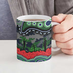 ANZAC Day Canberra Raiders Ceramic Mug Military Memorial Aboriginal Indigenous Art