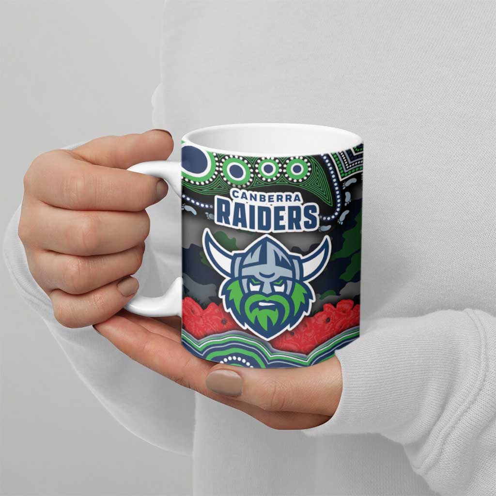 ANZAC Day Canberra Raiders Ceramic Mug Military Memorial Aboriginal Indigenous Art