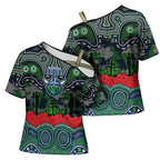 ANZAC Day Canberra Raiders Cross Shoulder Shirt Military Memorial Aboriginal Indigenous Art
