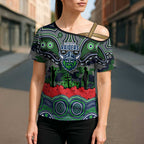 ANZAC Day Canberra Raiders Cross Shoulder Shirt Military Memorial Aboriginal Indigenous Art
