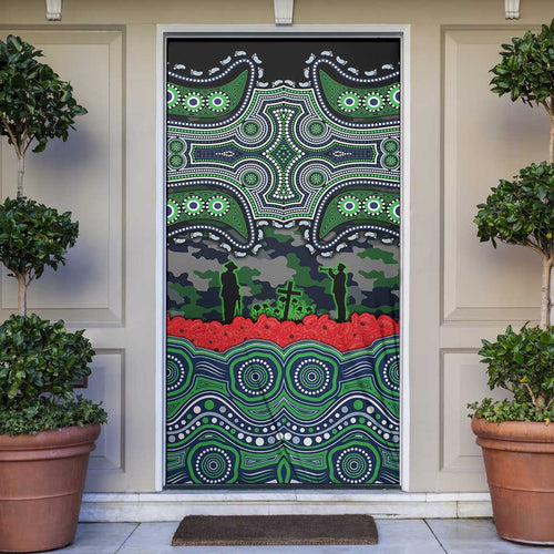 ANZAC Day Canberra Raiders Door Cover Military Memorial Aboriginal Indigenous Art