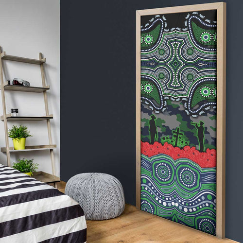 ANZAC Day Canberra Raiders Door Cover Military Memorial Aboriginal Indigenous Art