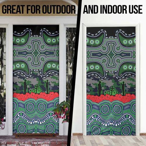 ANZAC Day Canberra Raiders Door Cover Military Memorial Aboriginal Indigenous Art