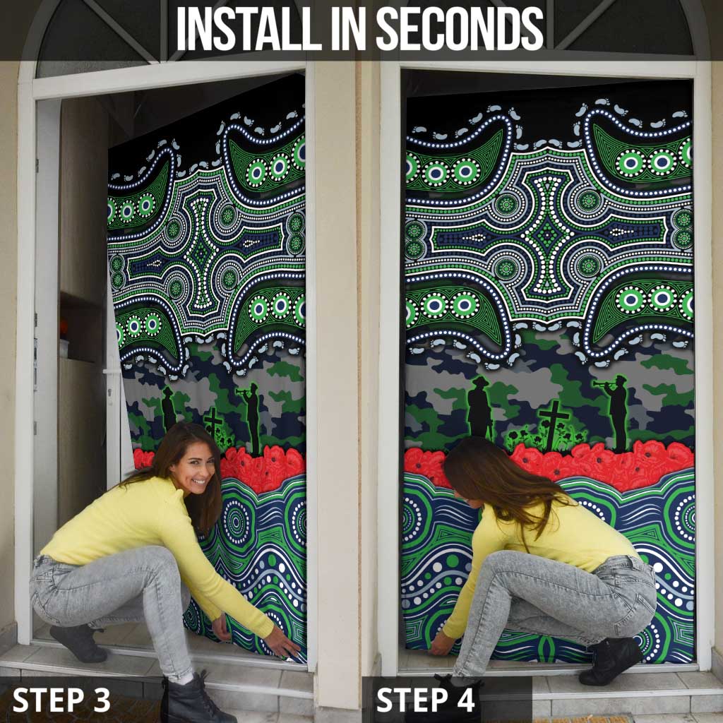 ANZAC Day Canberra Raiders Door Cover Military Memorial Aboriginal Indigenous Art
