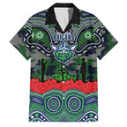ANZAC Day Canberra Raiders Family Matching Summer Maxi Dress and Hawaiian Shirt Military Memorial Aboriginal Indigenous Art