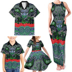 ANZAC Day Canberra Raiders Family Matching Tank Maxi Dress and Hawaiian Shirt Military Memorial Aboriginal Indigenous Art
