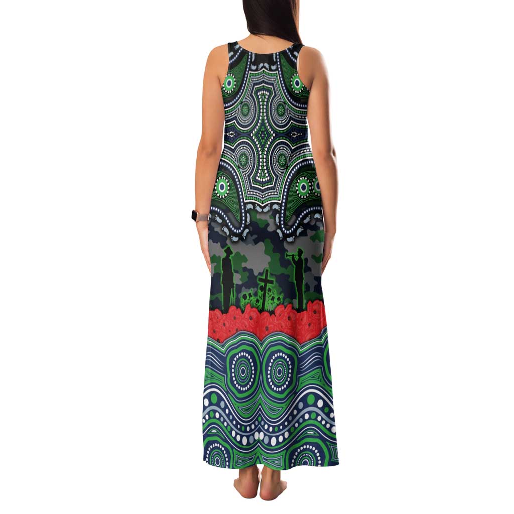 ANZAC Day Canberra Raiders Family Matching Tank Maxi Dress and Hawaiian Shirt Military Memorial Aboriginal Indigenous Art