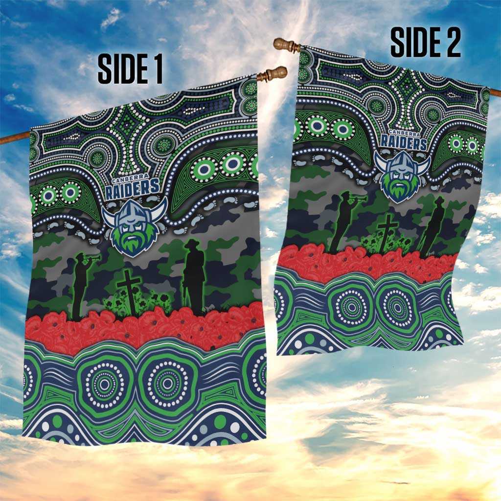 ANZAC Day Canberra Raiders Garden Flag Military Memorial Aboriginal Indigenous Art