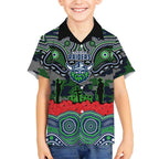 ANZAC Day Canberra Raiders Hawaiian Shirt Military Memorial Aboriginal Indigenous Art