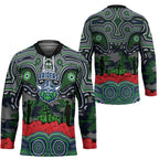 ANZAC Day Canberra Raiders Hockey Jersey Military Memorial Aboriginal Indigenous Art