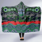 ANZAC Day Canberra Raiders Hooded Blanket Military Memorial Aboriginal Indigenous Art