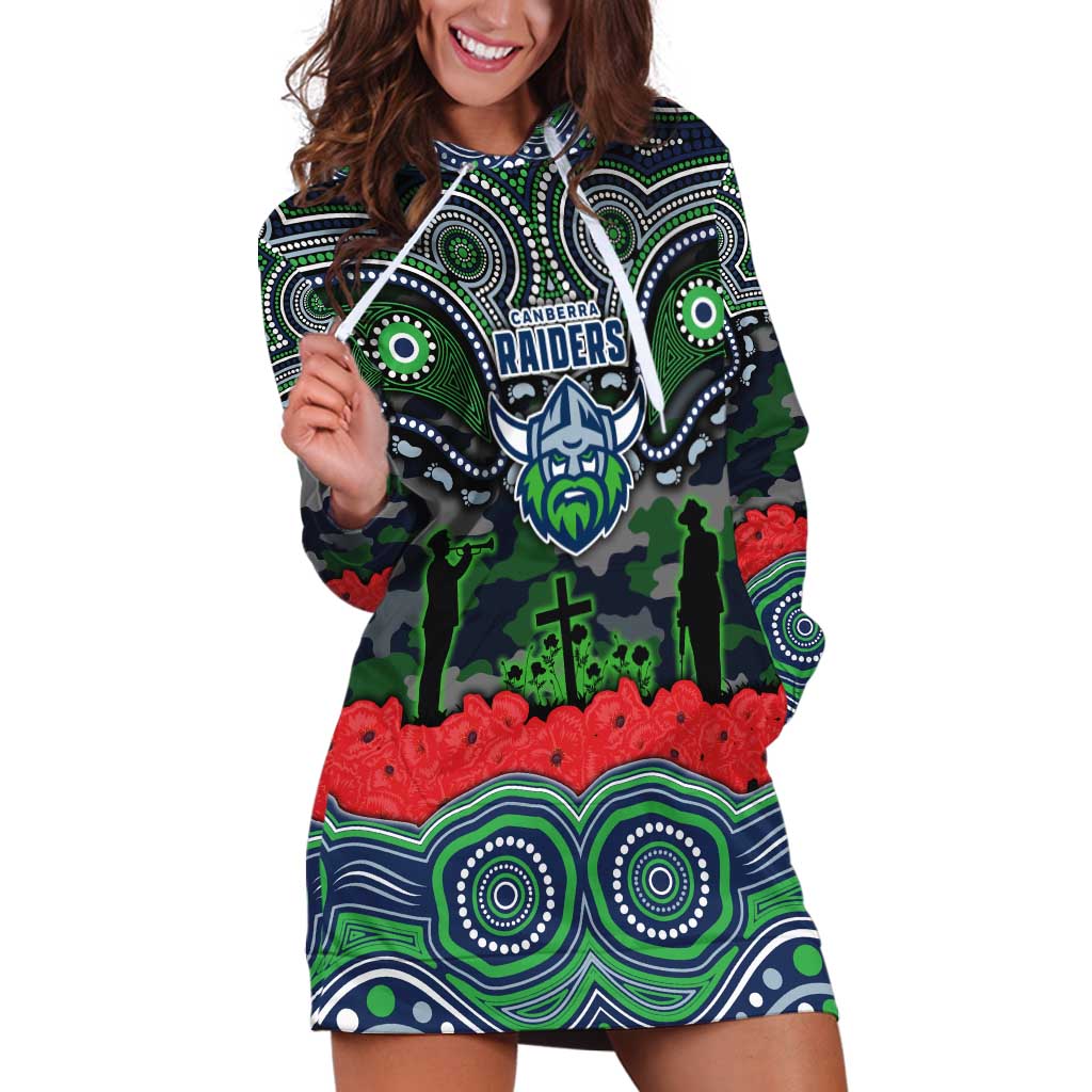 ANZAC Day Canberra Raiders Hoodie Dress Military Memorial Aboriginal Indigenous Art