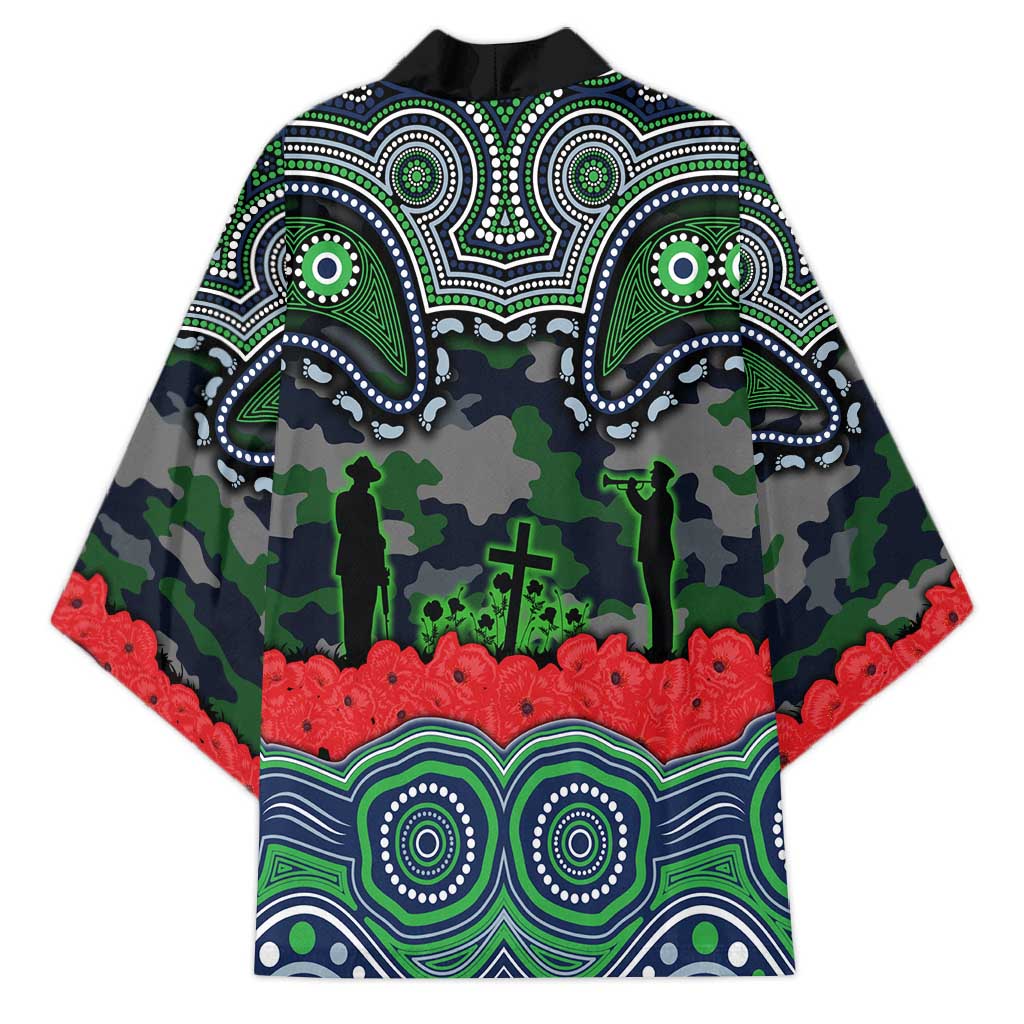 ANZAC Day Canberra Raiders Kimono Military Memorial Aboriginal Indigenous Art