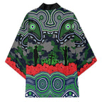 ANZAC Day Canberra Raiders Kimono Military Memorial Aboriginal Indigenous Art