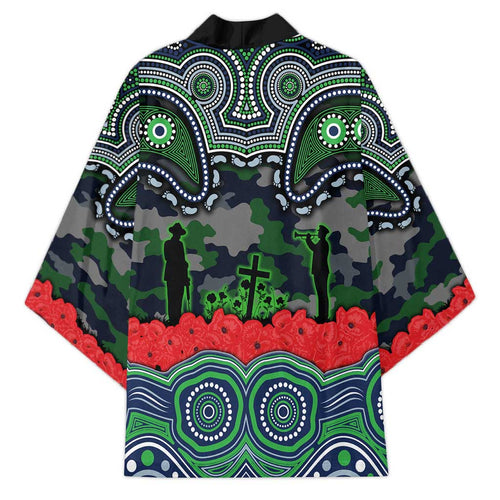 ANZAC Day Canberra Raiders Kimono Military Memorial Aboriginal Indigenous Art