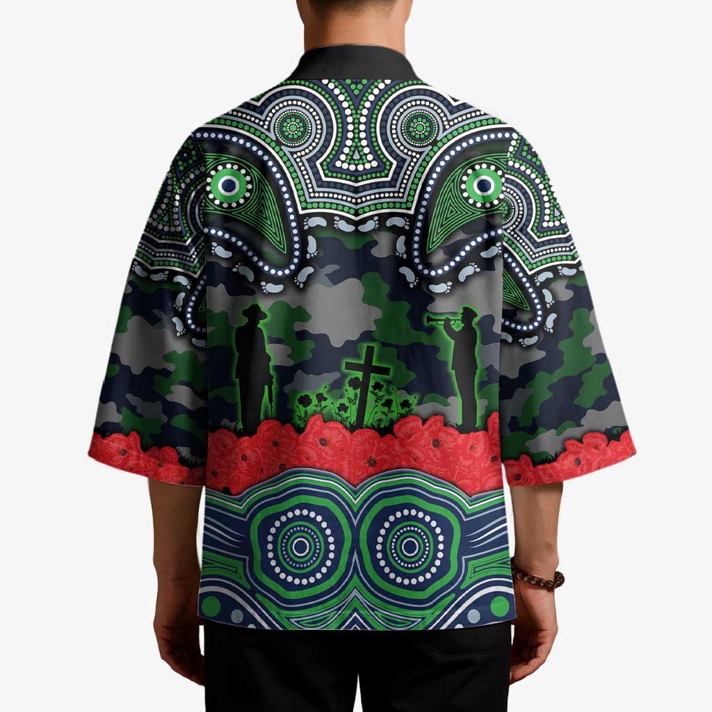 ANZAC Day Canberra Raiders Kimono Military Memorial Aboriginal Indigenous Art