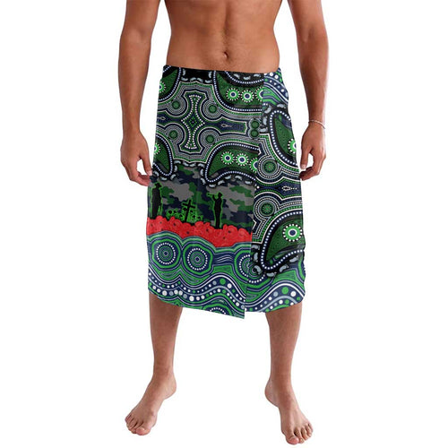 ANZAC Day Canberra Raiders Lavalava Military Memorial Aboriginal Indigenous Art