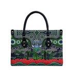 ANZAC Day Canberra Raiders Leather Bag Military Memorial Aboriginal Indigenous Art