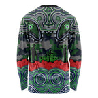 ANZAC Day Canberra Raiders Long Sleeve Shirt Military Memorial Aboriginal Indigenous Art