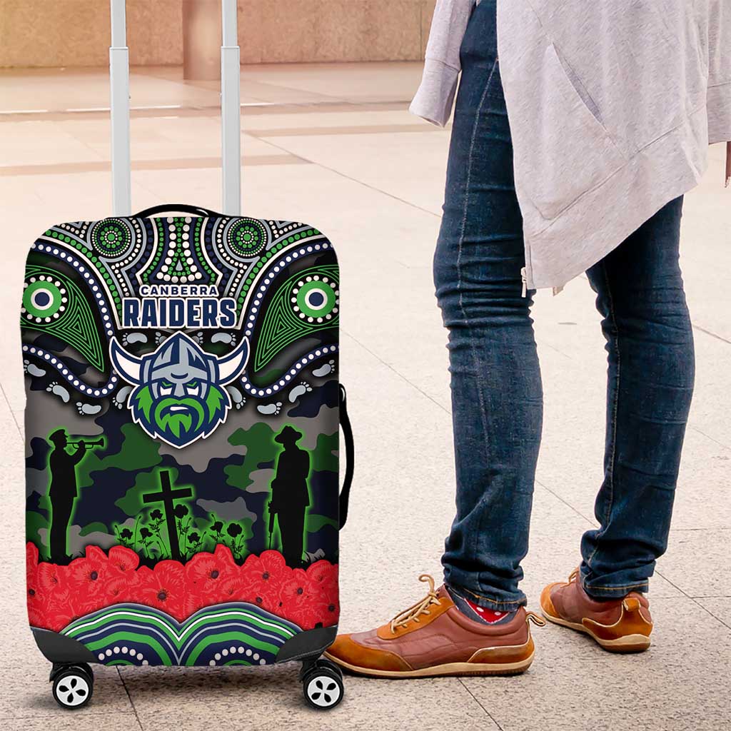 ANZAC Day Canberra Raiders Luggage Cover Military Memorial Aboriginal Indigenous Art