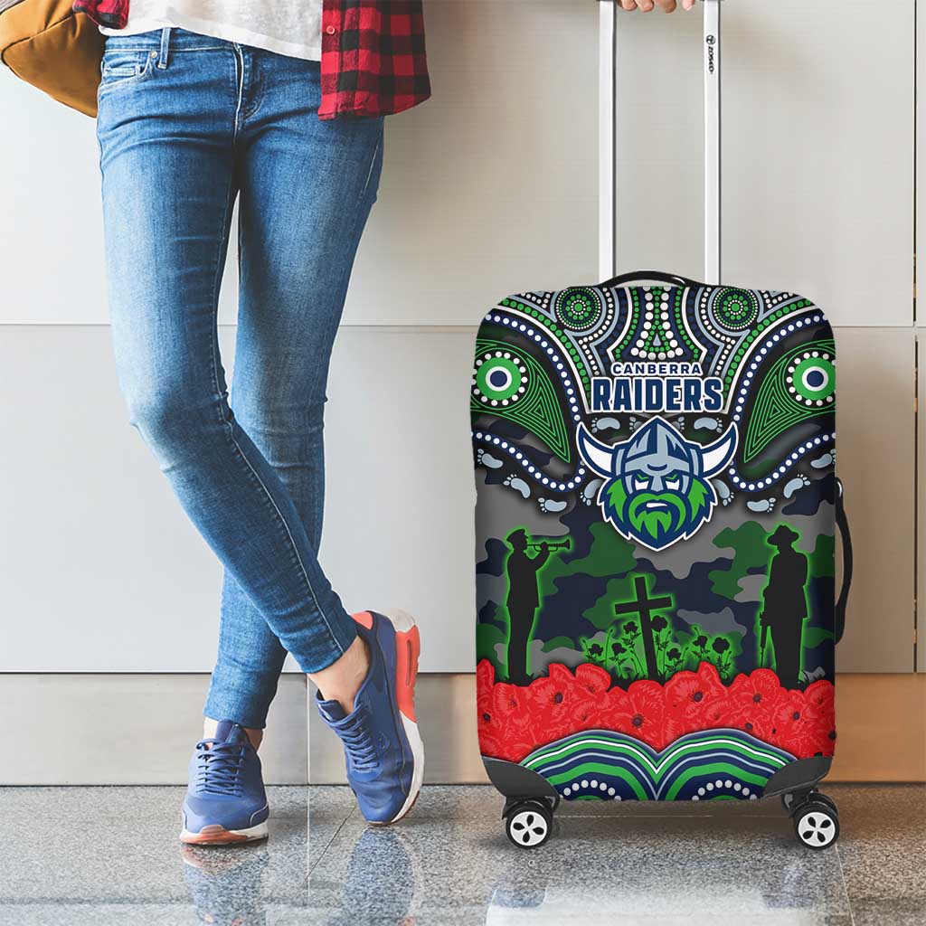 ANZAC Day Canberra Raiders Luggage Cover Military Memorial Aboriginal Indigenous Art