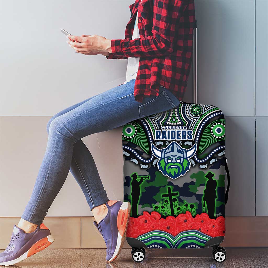 ANZAC Day Canberra Raiders Luggage Cover Military Memorial Aboriginal Indigenous Art