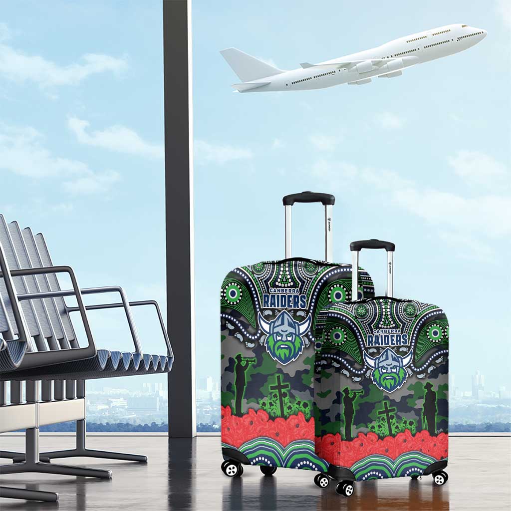 ANZAC Day Canberra Raiders Luggage Cover Military Memorial Aboriginal Indigenous Art