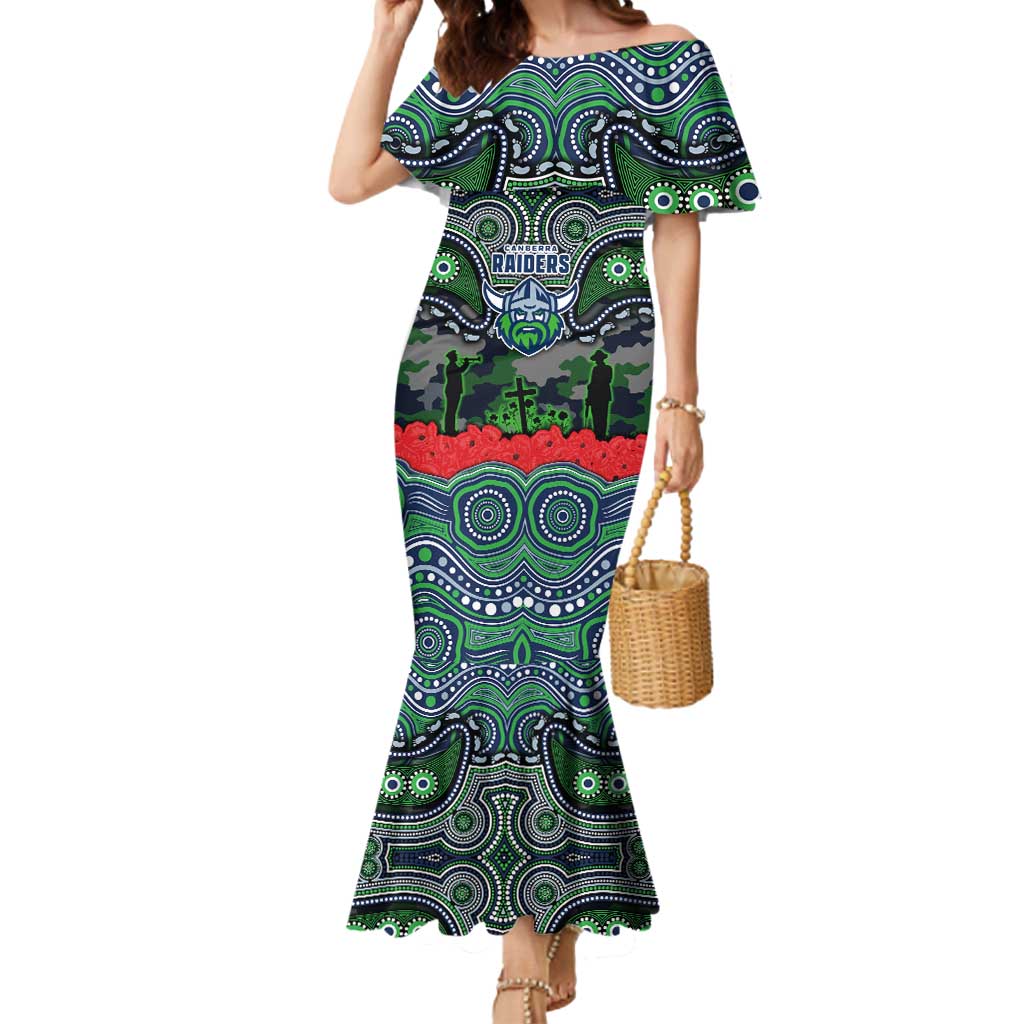 ANZAC Day Canberra Raiders Mermaid Dress Military Memorial Aboriginal Indigenous Art