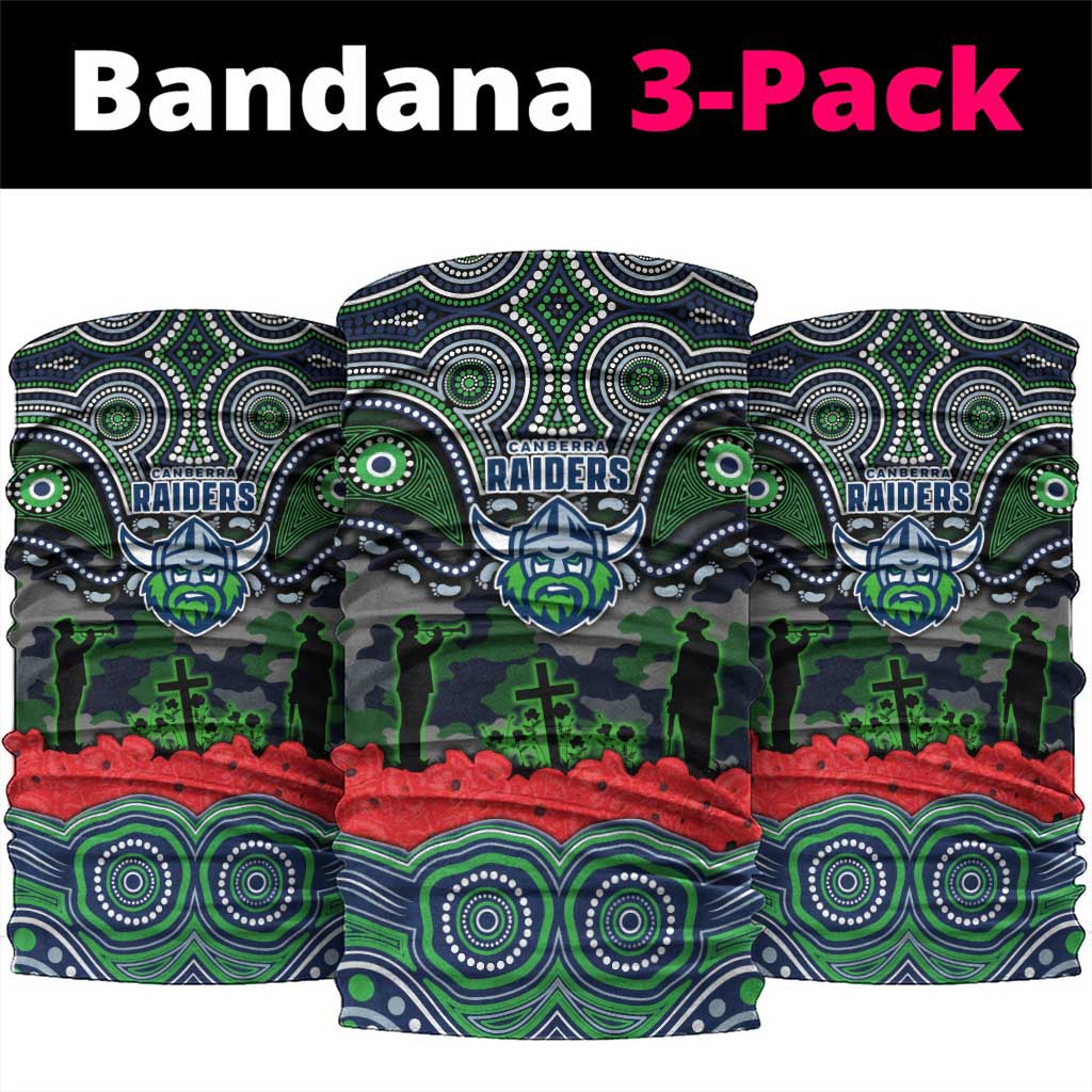 ANZAC Day Canberra Raiders Neck Gaiter Military Memorial Aboriginal Indigenous Art