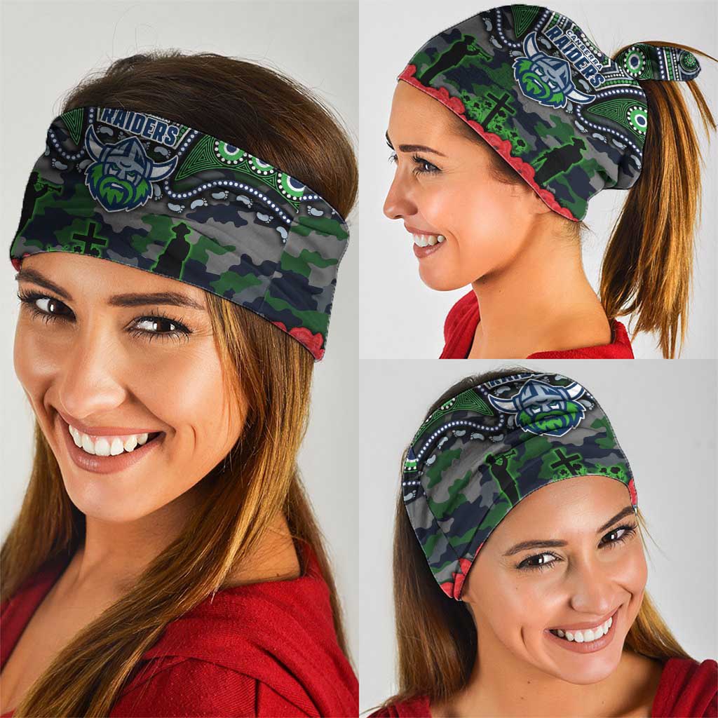 ANZAC Day Canberra Raiders Neck Gaiter Military Memorial Aboriginal Indigenous Art