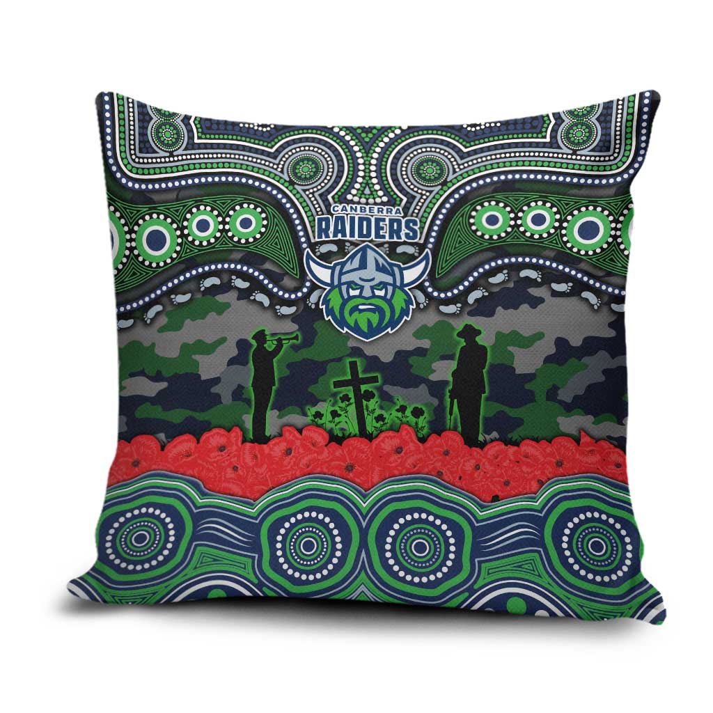 ANZAC Day Canberra Raiders Pillow Cover Military Memorial Aboriginal Indigenous Art