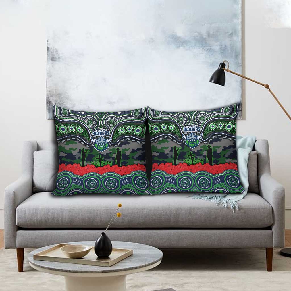 ANZAC Day Canberra Raiders Pillow Cover Military Memorial Aboriginal Indigenous Art