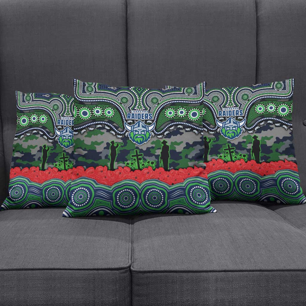 ANZAC Day Canberra Raiders Pillow Cover Military Memorial Aboriginal Indigenous Art