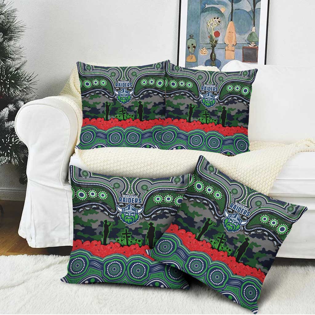 ANZAC Day Canberra Raiders Pillow Cover Military Memorial Aboriginal Indigenous Art