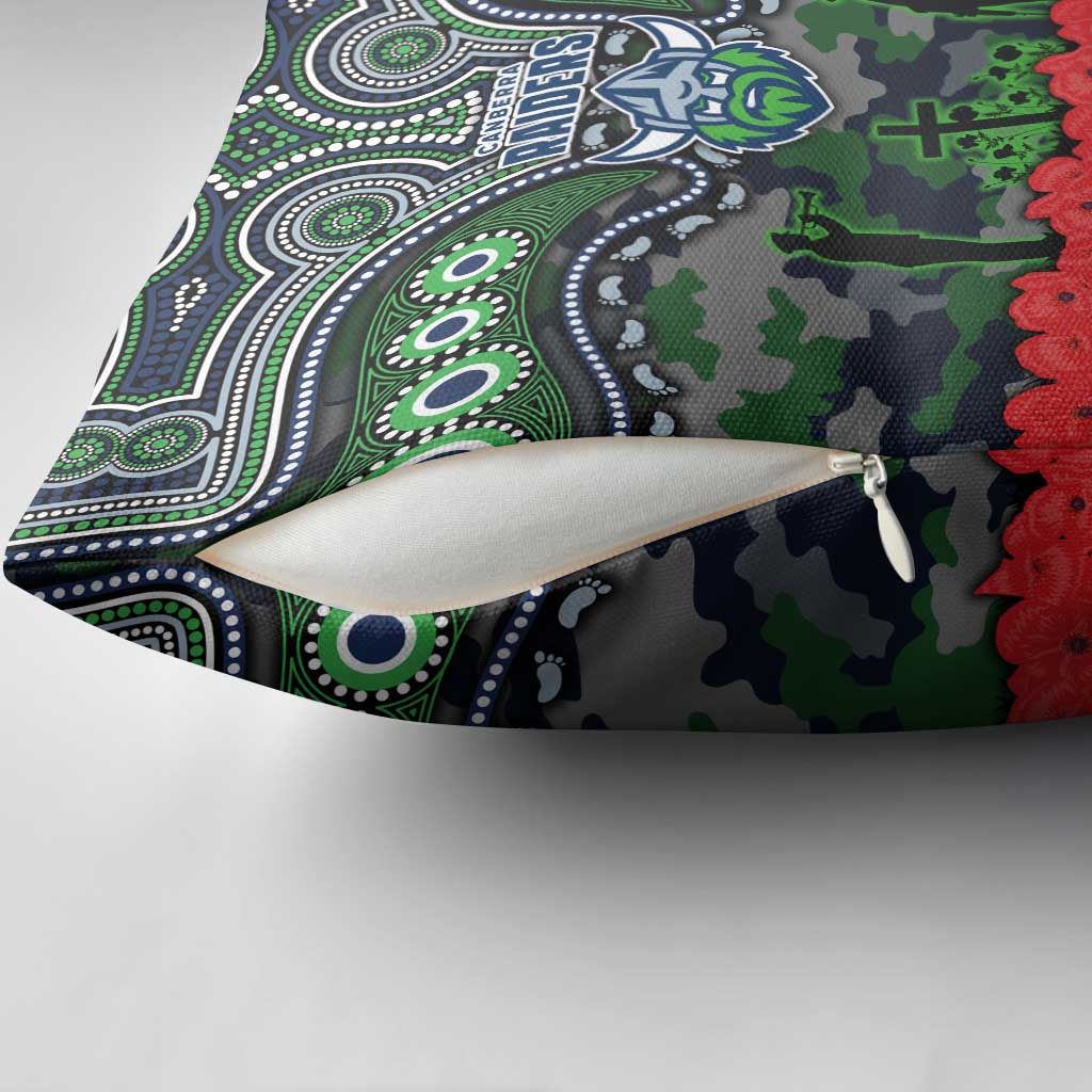 ANZAC Day Canberra Raiders Pillow Cover Military Memorial Aboriginal Indigenous Art