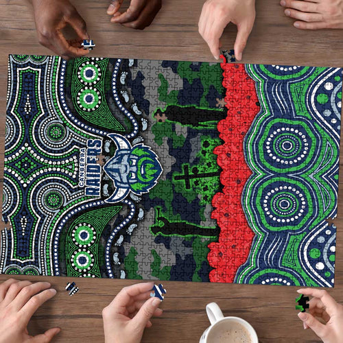 ANZAC Day Canberra Raiders Puzzle Military Memorial Aboriginal Indigenous Art
