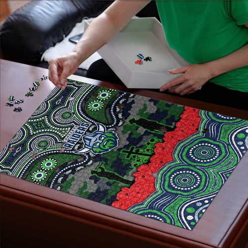 ANZAC Day Canberra Raiders Puzzle Military Memorial Aboriginal Indigenous Art