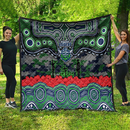 ANZAC Day Canberra Raiders Quilt Military Memorial Aboriginal Indigenous Art