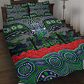 ANZAC Day Canberra Raiders Quilt Bed Set Military Memorial Aboriginal Indigenous Art